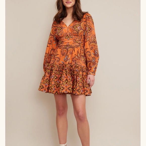 Cara Cara Harper Dress Nectarine Vintage Paisley NWT